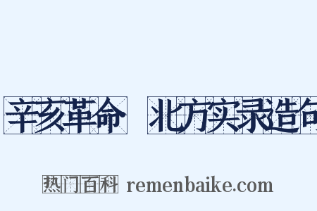 辛亥革命·北方实录造句是什么意思的图片